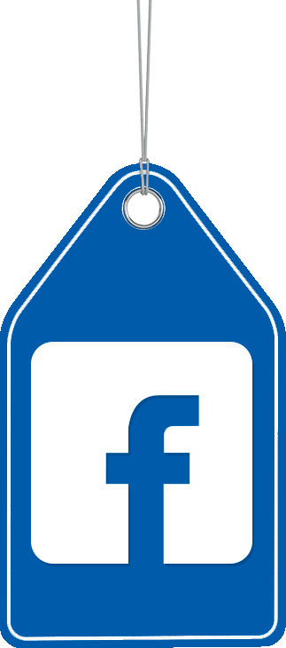 label with fb logo