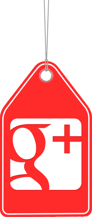 label with googleplus logo