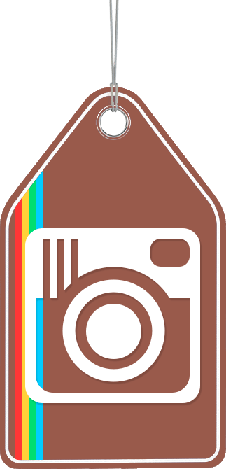 label with instagram logo