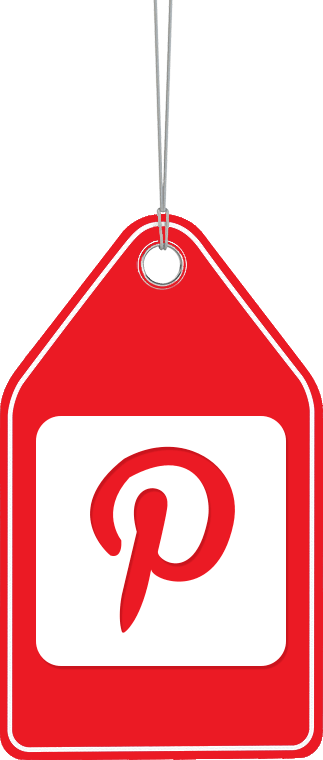label with pinterest logo
