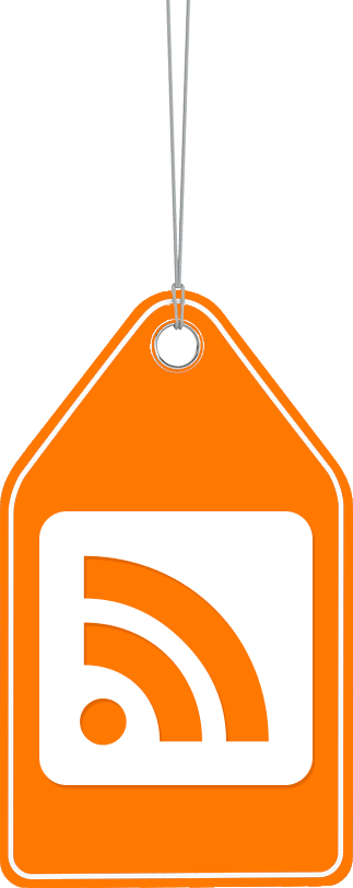 label with rss logo